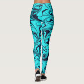Turquoise Marble Leggings (Achterkant)