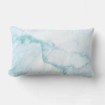 Turquoise Marble Lumbar Pillow
