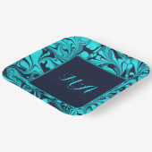 Turquoise Marble Papieren Bordje (Gebogen)