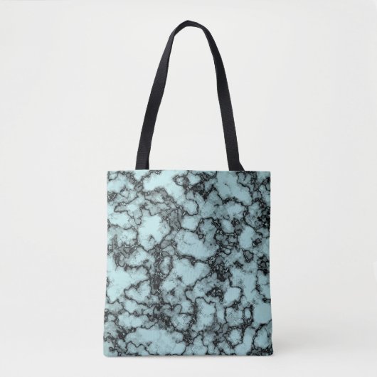 Turquoise Marble Pattern Tote Bag (Voorkant)