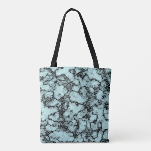 Turquoise Marble Pattern Tote Bag (Achterkant)