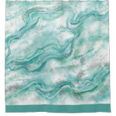 Turquoise Marble Shower Curtain Douchegordijn (Voorkant)