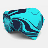 Turquoise Marble Stropdas (Opgerold)