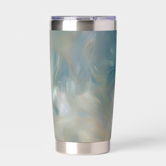 Turquoise Marble Swirl Pattern Geïsoleerde Drinkbeker (Voorkant)