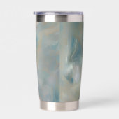Turquoise Marble Swirl Pattern Geïsoleerde Drinkbeker (Rechts)