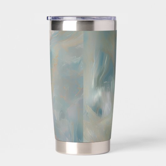 Turquoise Marble Swirl Pattern Geïsoleerde Drinkbeker (Rechts)