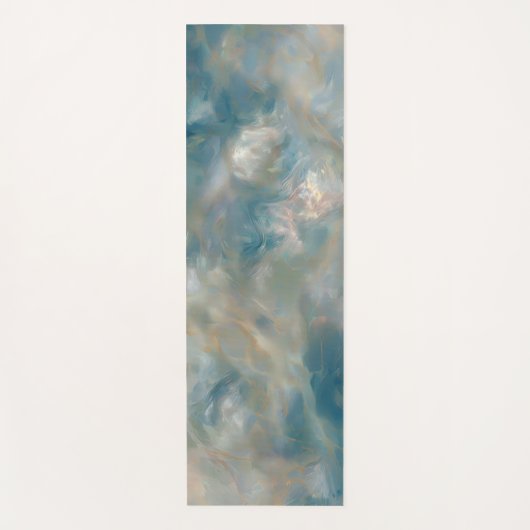 Turquoise Marble Swirl Pattern Yogamat (Voorkant)