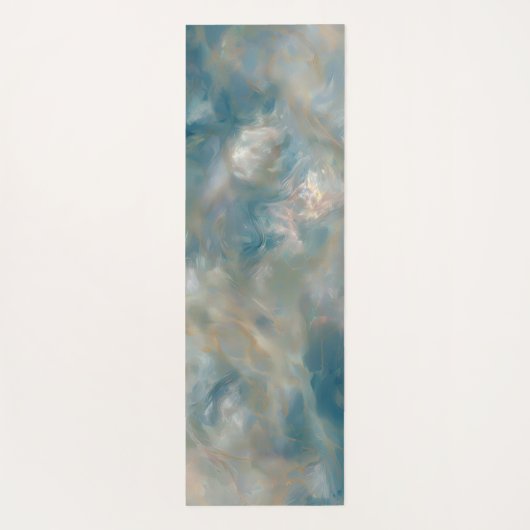 Turquoise Marble Swirl Pattern Yogamat (Achterkant)