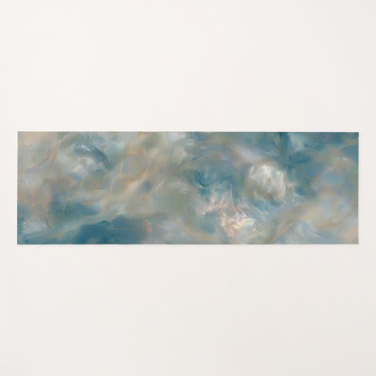 Turquoise Marble Swirl Pattern Yogamat (Voorkant (horizontaal))