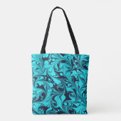 Turquoise Marble Tote Bag (Achterkant)