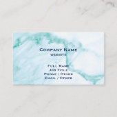 Turquoise Marble Visitekaartje (Voorkant)
