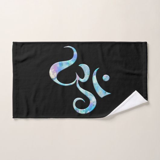 Turquoise Marbled Om Bad Handdoek (Handdoek)