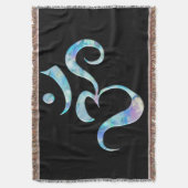 Turquoise Marbled Om Deken (Voorkant Verticaal)