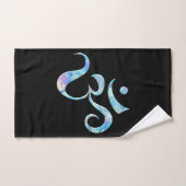 Turquoise Marbled Om Handdoek (Handdoek)