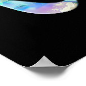 Turquoise Marbled Om Poster (Hoek)