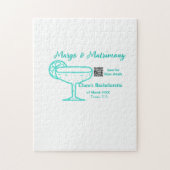 Turquoise Margs & Huwelijk Bachelorette party Legpuzzel (Verticaal)