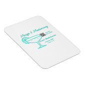 Turquoise Margs & Huwelijk Bachelorette party Magneet (Rechterzijde)