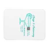 Turquoise Margs & Huwelijk Bachelorette party Magneet (Horizontaal)