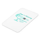 Turquoise Margs & Huwelijk Bachelorette party Magneet (Linkerzijde)