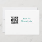 Turquoise Margs & Huwelijk Tequila glas bachelor Kaart (Achterkant)