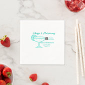 Turquoise Margs & Matrimony Bachelorette-feest  Servet (Insitu)