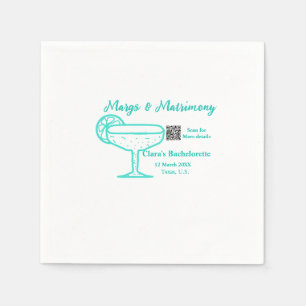 Turquoise Margs & Matrimony Bachelorette-feest  Servet