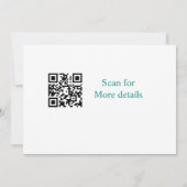 Turquoise Margs & Matrimony Tequilaglas vrijgezell Kaart (Achterkant)