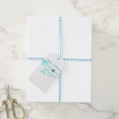 Turquoise Margs & Matrimony vrijgezellenfeest Cadeaulabel (Met Touw)