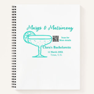 Turquoise Margs & Matrimony vrijgezellenfeest Notitieboek