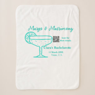 Turquoise Margs & Matrimony vrijgezellenfeest Sherpa Deken
