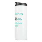 Turquoise Margs & Matrimony vrijgezellenfeest  Thermosbeker (Geroteerd rechts)