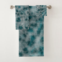 Turquoise Marmer abstract Bad Handdoek