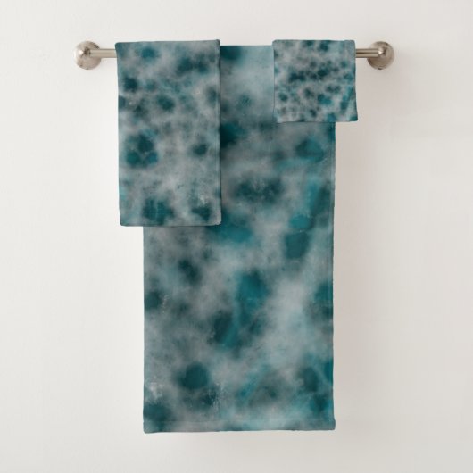 Turquoise Marmer abstract Bad Handdoek (Insitu)