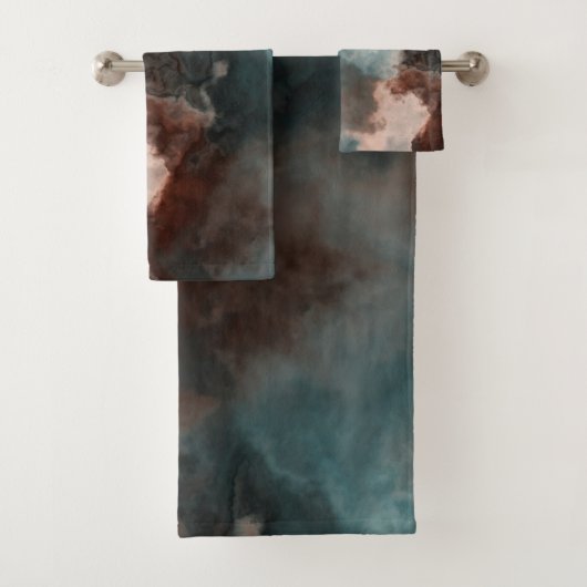 Turquoise Marmer abstract Bad Handdoek (Insitu)