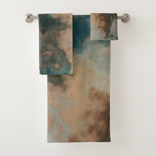 Turquoise Marmer abstract Bad Handdoek (Insitu)