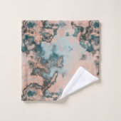 Turquoise Marmer abstract Bad Handdoek (Wasdoekje)