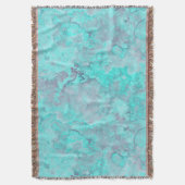 Turquoise Marmer Abstract Deken (Voorkant Verticaal)