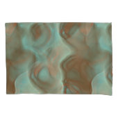 Turquoise Marmer Abstract Kussensloop (Voorkant-Links)