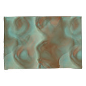 Turquoise Marmer Abstract Kussensloop (Voorkant-Rechts)