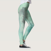 Turquoise Marmer Abstract Leggings (Rechts)