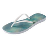 Turquoise Marmer Abstract Teenslippers (Schuin)