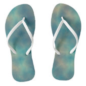 Turquoise Marmer Abstract Teenslippers (Voetbed)