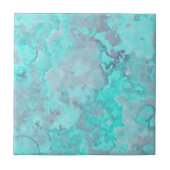 Turquoise Marmer Abstract Tegeltje (Voorkant)