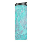 Turquoise Marmer Abstract Thermosbeker (Gedraaid links)