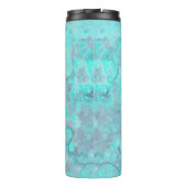 Turquoise Marmer Abstract Thermosbeker (Achterkant)