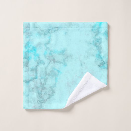 Turquoise marmer bad handdoek (Wasdoekje)
