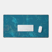 Turquoise marmer bureaumat (Keyboard & Muis)