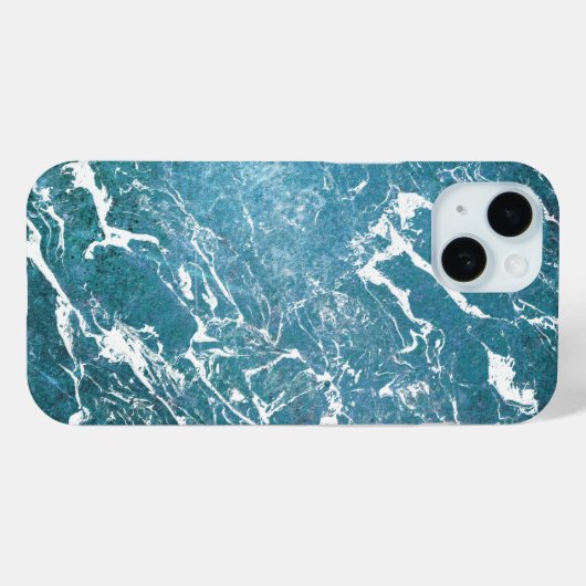 turquoise marmer Case-Mate iPhone case (Achterkant (horizontaal))
