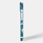turquoise marmer Case-Mate iPhone case (Achterkant / Links)
