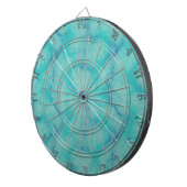 Turquoise marmer dartbord (Voorkant Rechts)